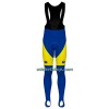 Fietskleding (Fietsshirt Lange Mouw + Lange Koersbroek) 2022 Sport Vlaanderen-Baloise - Geel Blauw Wit
